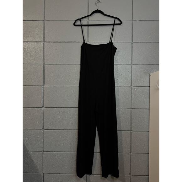 Womens Reformation Jeans Bohemian Kelsi Ribbed Crop Jumpsuit Quiet Luxury size L - Picture 3 of 5